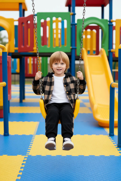 PayBuy Boys' Hooded Plaid Shirts and Cotton Pants Set Quality Stylish Comfortable