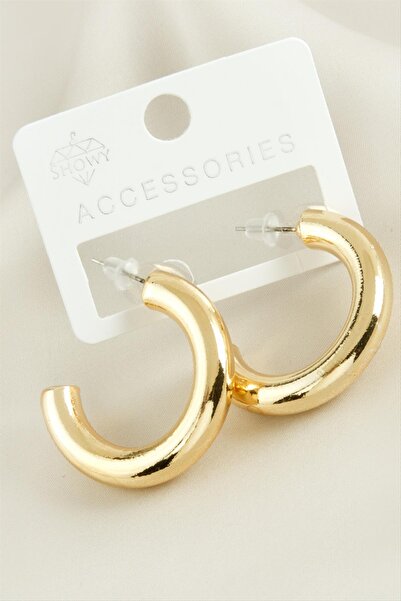 ZERO LAND Nrzsnt Boru Trend Ring (213607) Metal Earring-Yellow