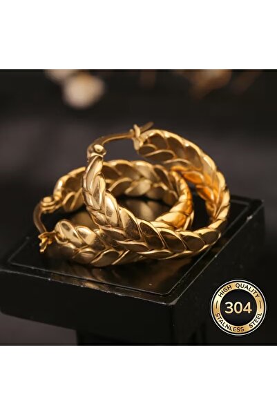 GÜNEBAKAN AKSESUAR Çelik Gold küpe