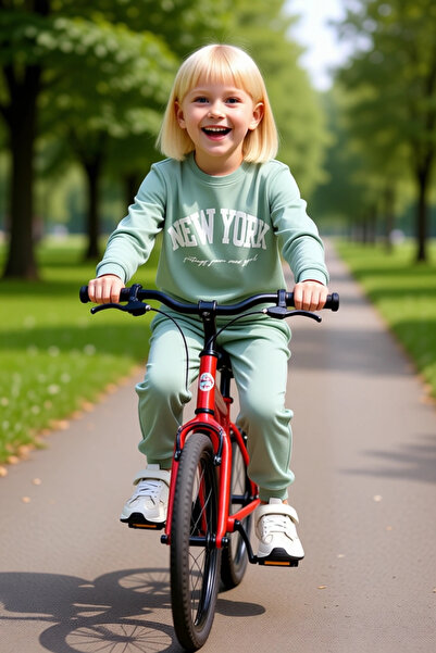 PayBuy Girl's Top-Bottom Cotton New York Printed Crew Neck Sweatshirt and Sweatpants Set Quality Stylish