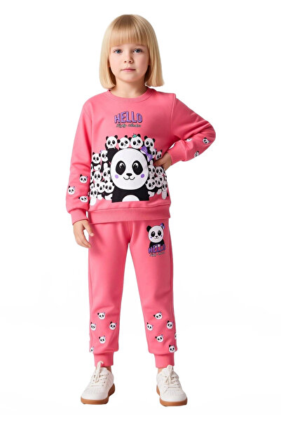 PayBuy Cute Panda Patterned Girls' Knitted Tracksuit Set High Quality Stylish Comfortable Casual