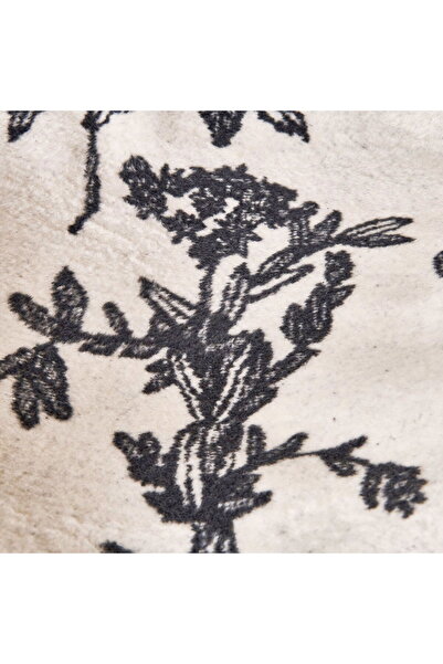 MATMEL Soft Davi Cotton Tv Blanket - Ecru / Anthracite - 130X170 cm