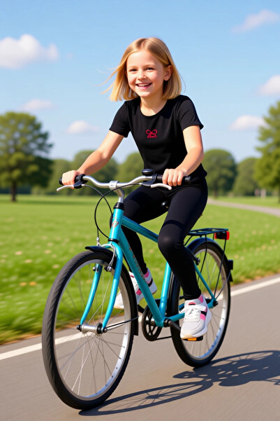 PayBuy Girls' Cotton Embroidered Crew Neck Short Sleeve Top and Flare Leggings Set Quality Stylish