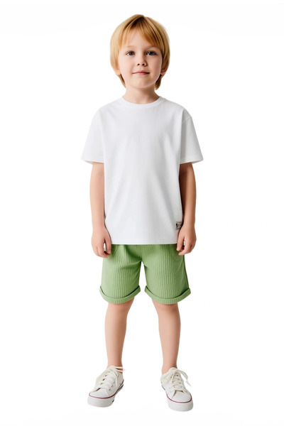 PayBuy Boys' 100% Cotton Soft Textured T-Shirt and Shorts Set High Quality Stylish Comfortable