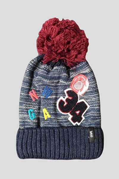 Kitti Boy's Pom-Pom Beanie K96609 Navy Blue