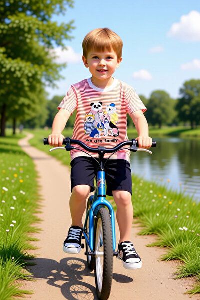 PayBuy Boy's Cute Animal Printed Cotton Knitted Short Sleeve T-Shirt and Shorts Set Quality Stylish