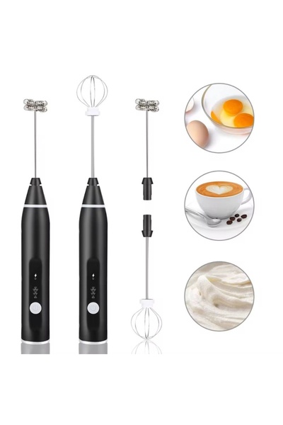 hoffmans Efficient 2-in-1 Electric Vertical Foam Mixer - Ideal for Coffee, Whipped Cream, Purees and Dessert