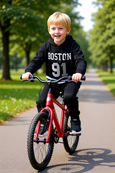 PayBuy Boy's Cotton Hooded Slogan Printed Oversized Knitted Set Quality Stylish Comfortable