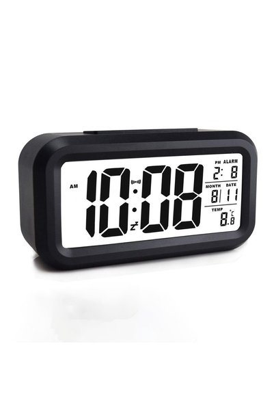 MRG Ceas cu Termometru M899, LCD, Lumina Noapte, Negru