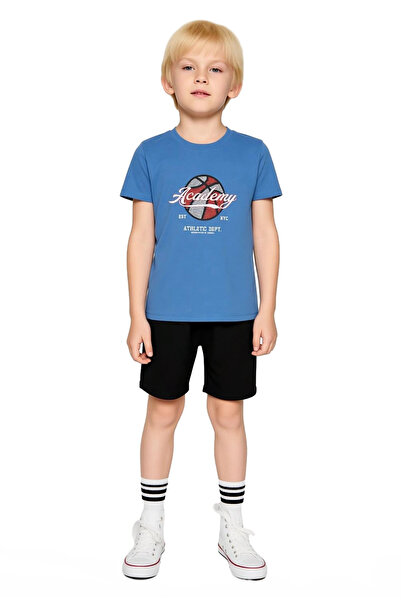 PayBuy Boys' Cotton Basketball-Themed Short-Sleeved Top and Shorts Set Quality Stylish Comfortable