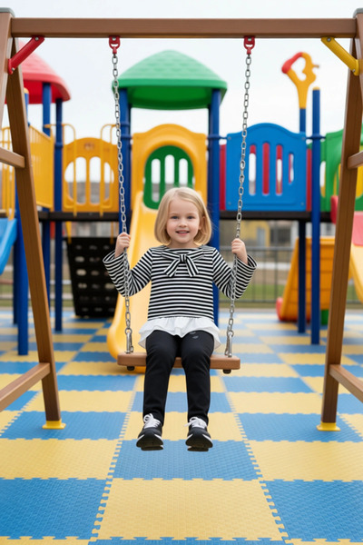 PayBuy Girls' Cotton Striped Crew Neck Sweatshirt and Sweatpants Set Quality Stylish Comfortable