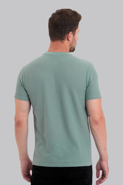 Slazenger Men's Waffle Textured Short Sleeve Slimfit T-Shirt