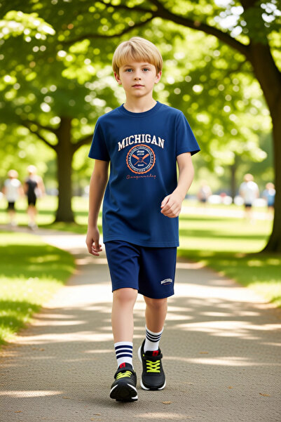 PayBuy Set tricou și pantaloni scurți din bumbac pentru băieți Sport City cu imprimeu Calitate elegantă și confortabilă