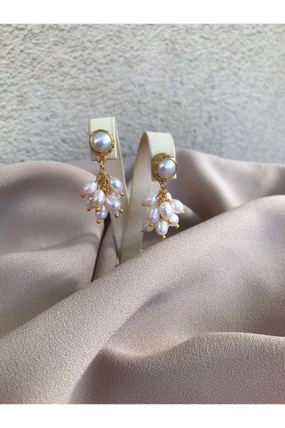 BuinJewellery Salkım İnci Küpe