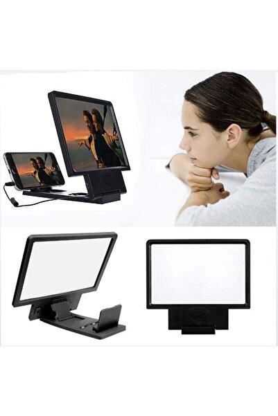 MRG Set of 2x MF1 Phone Magnifier, 8 inch, Foldable, 3D Effect, Black