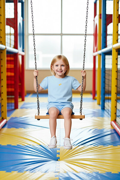 PayBuy Girls' Cotton Minimal Embroidered Crew Neck Short Sleeve t Shirt and Shorts Set Good Quality