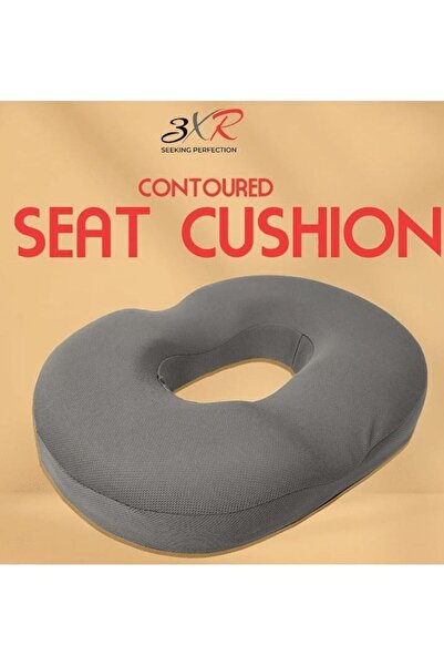 3XR Excellent Comfort Contoured Donut Memory Foam Seat Cushion - Grey (1 Pc)