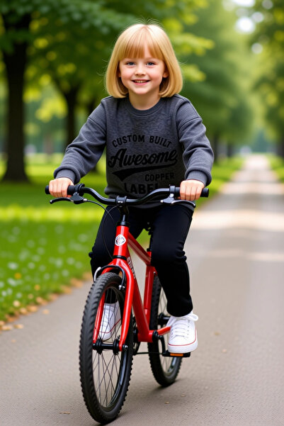 PayBuy Girls' Slogan Printed Crew Neck Fleece Sweatshirt and Leggings Set Quality Stylish Comfortable