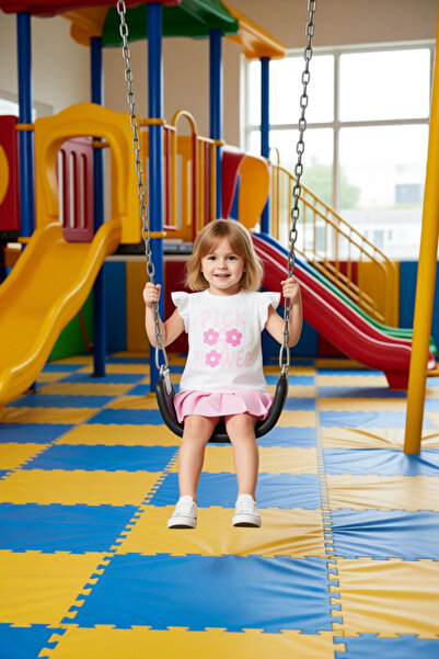 PayBuy Girls' Cotton Short Sleeve Top and Pleated Skirt Set Quality Stylish Comfortable Casual Daily