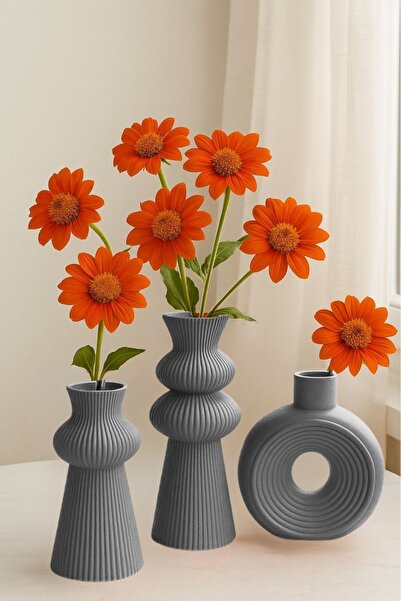 Minima Art Studio Nordic Style Bohemian Set of 3 (16Cm&24Cm&20Cm) Vase Pinterest Vase Decorative Living Room Accessory