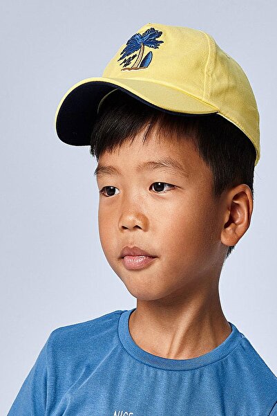 MAYORAL قبعة للأولاد بنمط النخيل 10064 أصفر