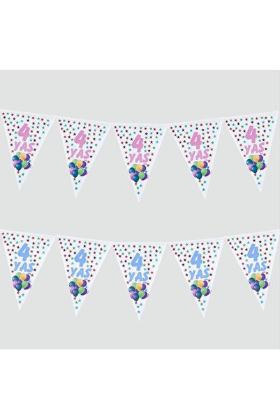 ZERO LAND Nrzsnt 10-Pack 4 Years Old (214050) Triangle Pennant-Blue
