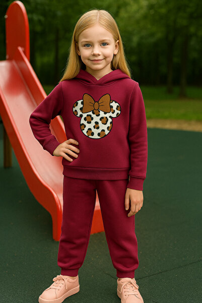 canmana kids&baby 3-слоен комплект от памучен спортен екип с качулка за момичета