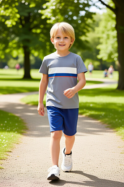 PayBuy Boys' Cotton Printed Crew Neck Short Sleeve T-Shirt and Shorts Set Quality Stylish Comfortable