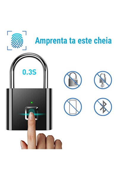 MRG M864 Sensor Lock, Smart, Battery, Black