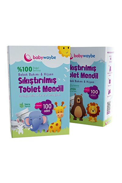 Genel Markalar Organik Bebek Mendili %100 Doğal Sıkıştırılmış Tablet Mendil 1...