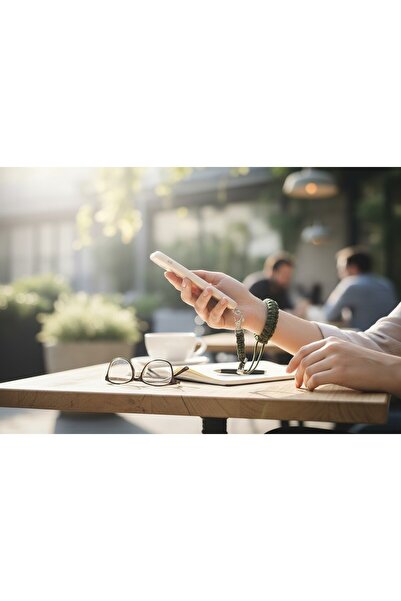 My Strape Khaki Paracord Bracelet Phone Strap Compatible with All Cases