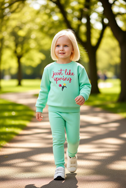 PayBuy Girl's Printed Regular Knitted Two-Piece Set Comfort and Style in One Quality Stylish Comfortable