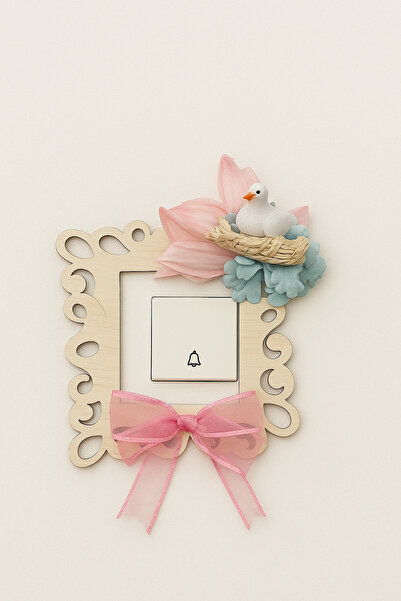 Marrone Bird Socket Frame Bell Door Ornament