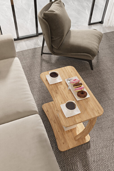 interGO C Ayaklı Yan SehpaLaptop Sehpası, Koltuk Sehpası, Kahvaltı Masası, Çalışma Sehpası