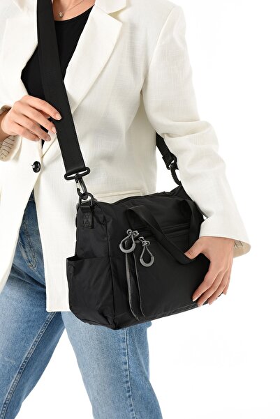 RKY SERENITY Sanmorris Γυναικεία τσάντα χειρός και ώμου με 4 θήκες, υφασμάτιν...