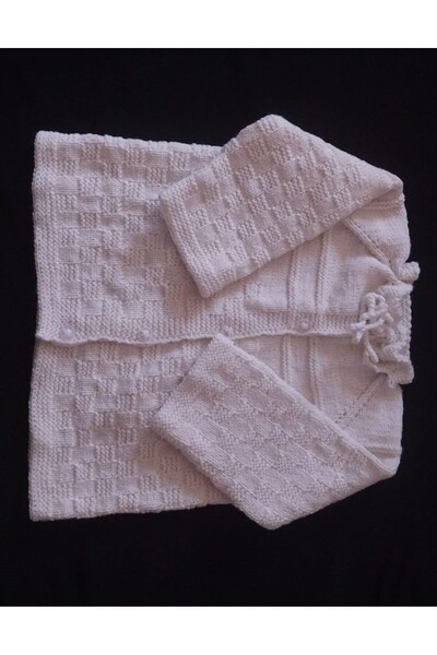 MİNEVOO سترة أطفال محبوكة يدويًا