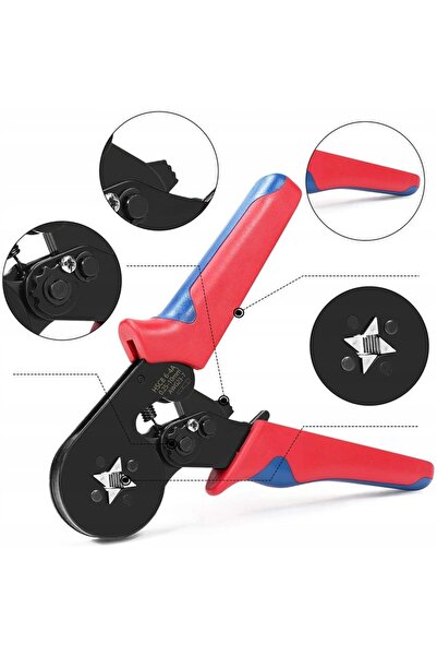 MRG Crimping Pliers MHSC8 6-4A, Ratchet, 4 Jaws, 0.25-10 mm2