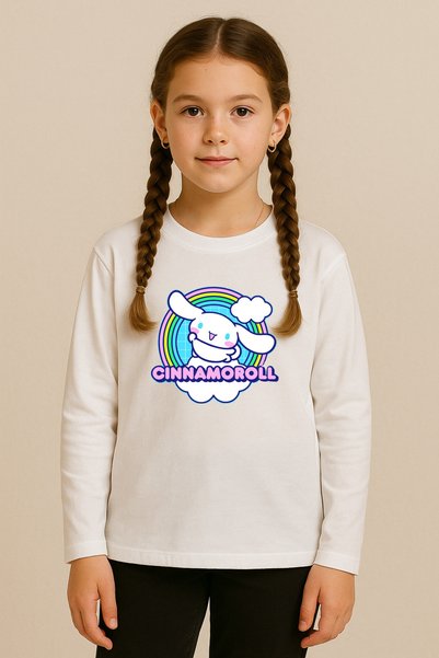 BLITZIST Cinnamoroll Printed Long Sleeve Girls' T-Shirt (Ages 4-13)