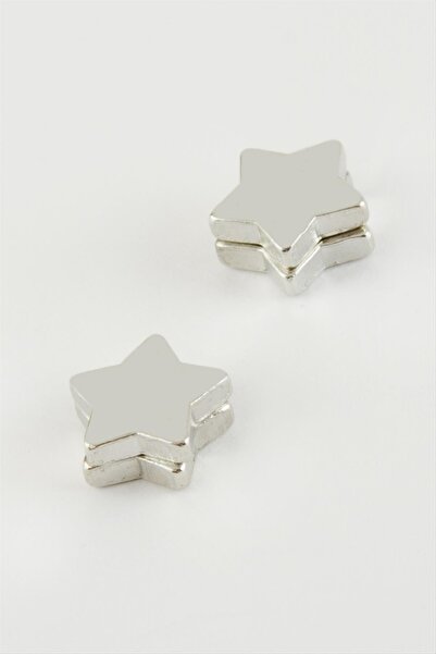 ZERO LAND Nrzsnt Star Magnet (223826) Earrings-Silver Color
