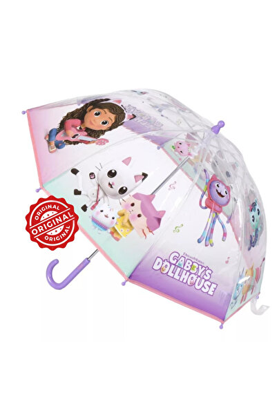 Dreamworks Transparent children's umbrella, manual, Gabby's Dollhouse, Ø71 cm, 186 g, official