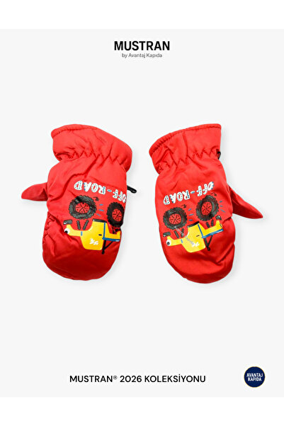 Mustran 3-6 Years Old Children's Patterned Snow Gloves | Waterproof Fleece Lining Winter Warmer Model