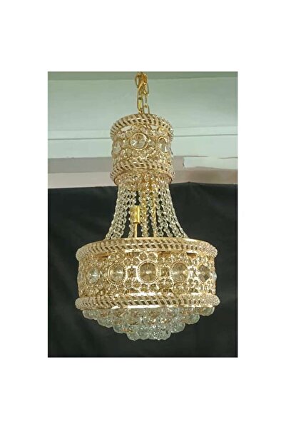 trandafi led Elegant crystal chandelier, gold frame, adjustable height, LED roses, Ø40cm, E14