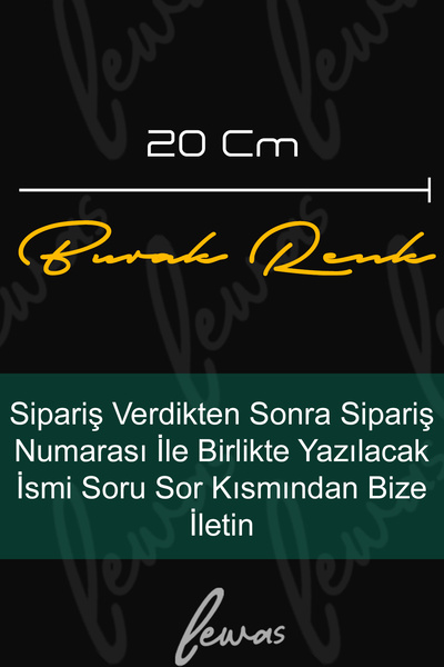 levvas Size Özel Ad Soyad İmza 20x3 Cm / İmza Etiket / Araç Sticker / Motor S...