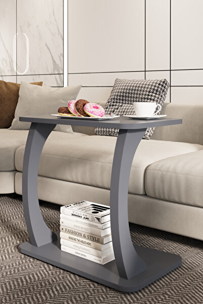 interGO C Ayaklı Yan SehpaLaptop Sehpası, Koltuk Sehpası, Kahvaltı Masası, Çalışma Sehpası