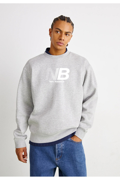 Flaubert Men's Nb Printed Hoodie Sweatshirt Oversize 3 Threads