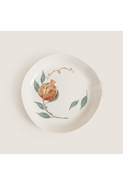 Chakra Pomegranate Çukur Tabak 20 CM Krem