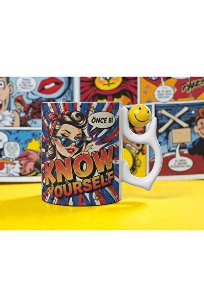 niceworkbynicehands Pop-Art Retro Emoji Porcelain Ceramic Mug with Handle |   Funny Saying Coffee Mug