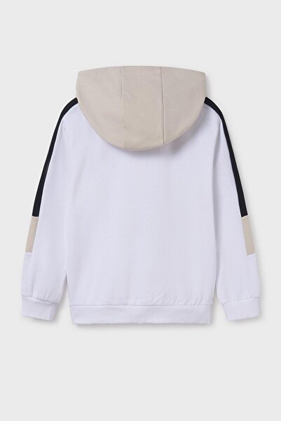 MAYORAL Boy 10-14 Years Old Hooded Sweatshirt 6482 White