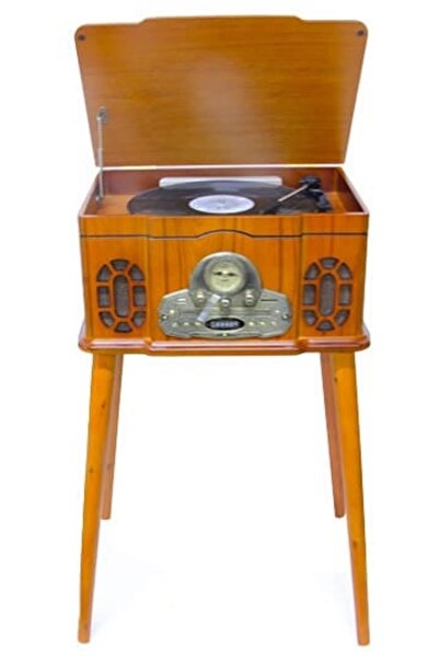 Crown Well Pikap Ahşap Standlı Plakçalar Radyo Bluetooth Usb CW005