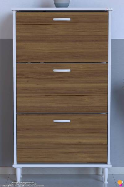 Lina Vella Home Aden AYAKLI Kapı Önü 72 x 127 x 26 cm’ lik 3 Düşer Kapak 6 Gö...